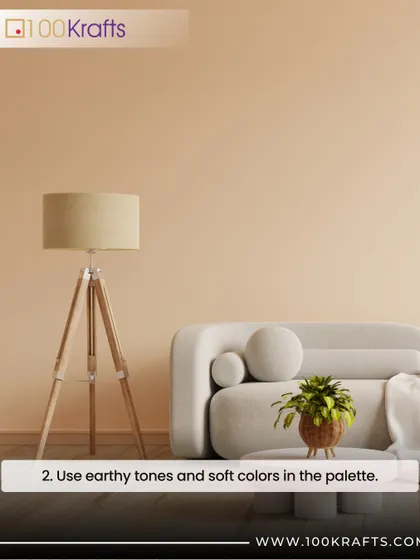 Mindful design is about creating peace. This image showcases a living room with earthy tones and soft colors, a key principle for crafting a space that feels calm and intentional.
