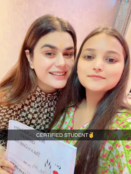 A proud moment with a newly certified student from my nail academy. Completing the course is the first step towards a successful career in the nail industry.