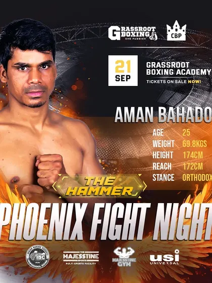 The poster for our Phoenix Fight Night, an event to showcase rising talent.