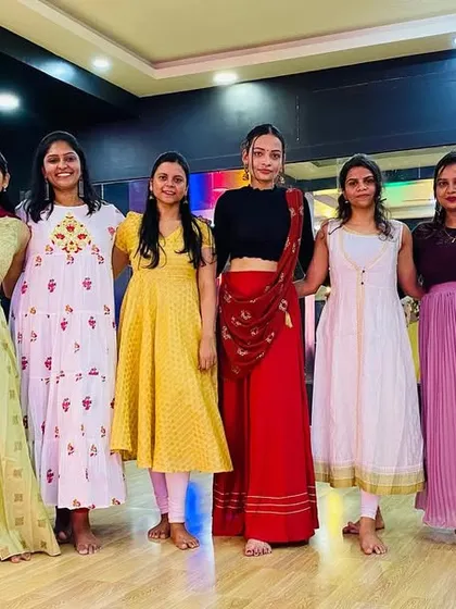 The ladies of our weekday Bollywood class in their beautiful traditional outfits.