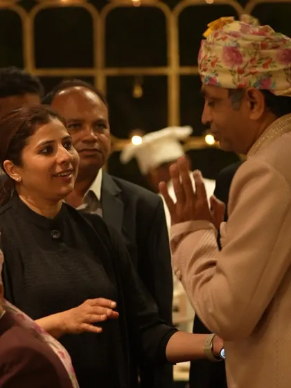 Our leadership team interacting with guests, ensuring satisfaction and gathering feedback. We believe in a hands-on approach to hospitality.