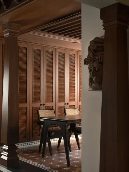 Additional images from the House of Gond, Lord Elgin, Elgin Cafe, and House Around the Oblique Column, further exploring themes of traditional craftsmanship, colonial modernism, and brutalist form.