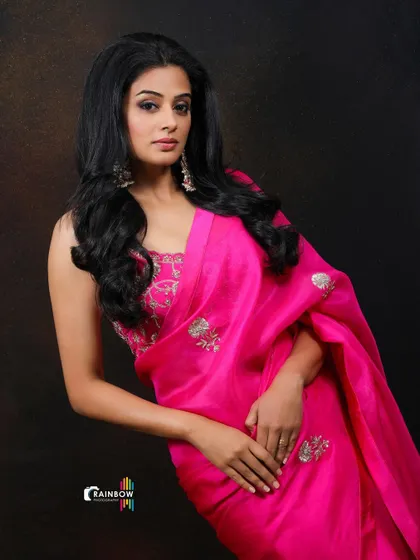 A classic, direct-to-camera portrait of Priyamani. This kind of shot is essential for headshots and promotional materials.