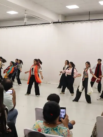 Another angle of our student showcase, with everyone performing the routine with so much heart.