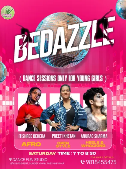 The final faculty reveal for our Bedazzle Batch. We bring in the best instructors for specialized styles like Open Style, Heels, Waacking, and Afro to provide top-tier training.