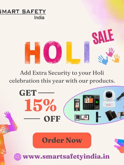 Celebrating the festival of Holi with a special 15% discount on our security products. We believe in adding extra security to your celebrations.