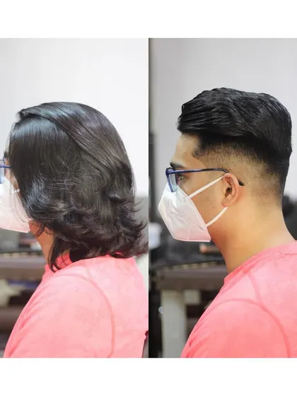 This is what a life-changing, post-lockdown trim looks like. We went from long, grown-out hair to a clean, classic cut with a tight fade.
