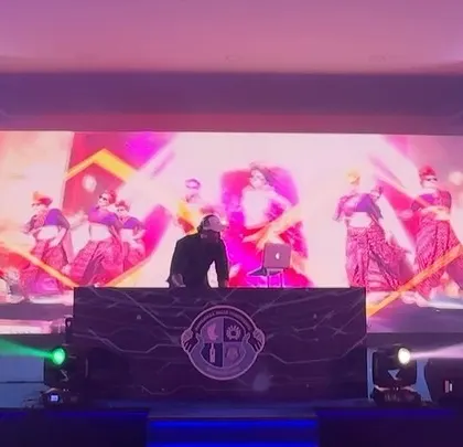 The stage is set for another massive corporate party. The calm before the energy explodes.