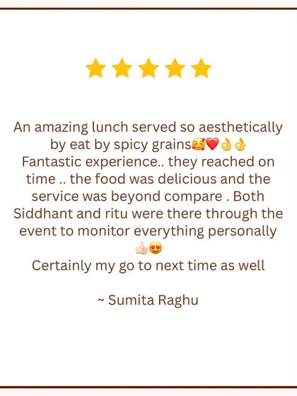 "Both Sidhant and Ritu were there through the event to monitor everything personally." Our hands-on approach is a core part of our promise to deliver a fantastic, stress-free experience.