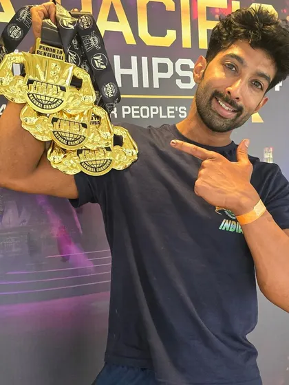 Showing off my medals from the Asia Pacific championship. One gold and two silver after a decade away from the stage.
