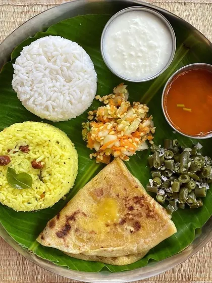 My homemade Ugadi thali. Festivals are a time for enjoyment, not guilt. One special meal will not derail your progress. It's all about moderation and balance.