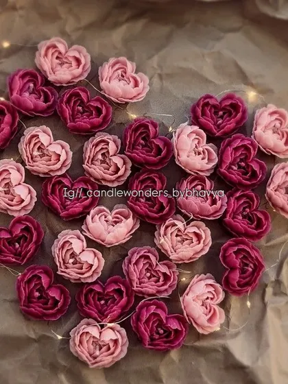 A heart made out of my heart-shaped rose candles. Love is literally in the air!