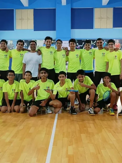 A large group of our young male players with their coaches during the 2022 Summer Camp. These camps are a fantastic way to accelerate learning in a focused, group setting.