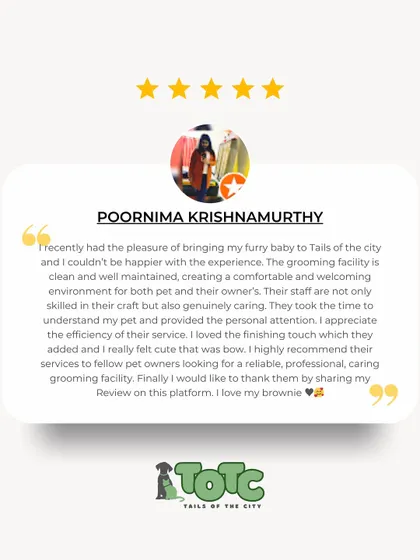 We are so touched by your detailed review, Poornima. Knowing that you felt our genuine care and appreciated the personal attention we gave your furbaby means everything to us.