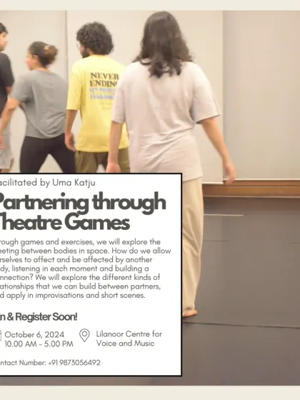 Our 'Partnering through Theatre Games' workshop is a full-day immersive experience open to all levels, from performers to the simply curious.