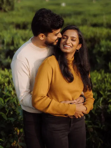 Laughter and love in a beautiful natural setting. My goal is to make you feel comfortable, so we can capture candid moments like this that truly reflect your personalities.
