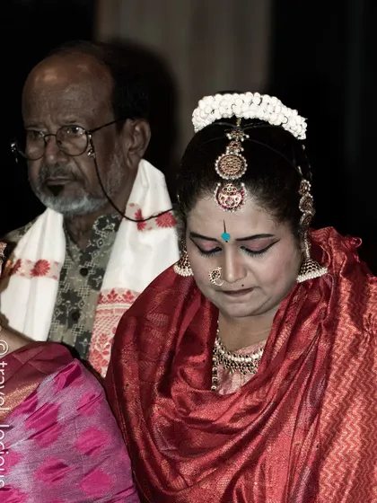 A quiet, contemplative moment backstage with my father, Sreenivas G Kappanna, a guiding force in my artistic life.