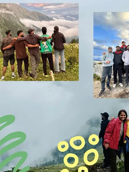 More snapshots of our groups bonding in the mountains. From putting arms around each other to posing with our banner, it's all about the shared journey.