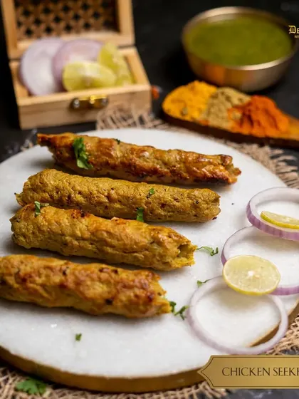 Savor the smoky goodness of our Chicken Seekh Kebab. Juicy, tender, and perfectly spiced, your taste buds will thank you.