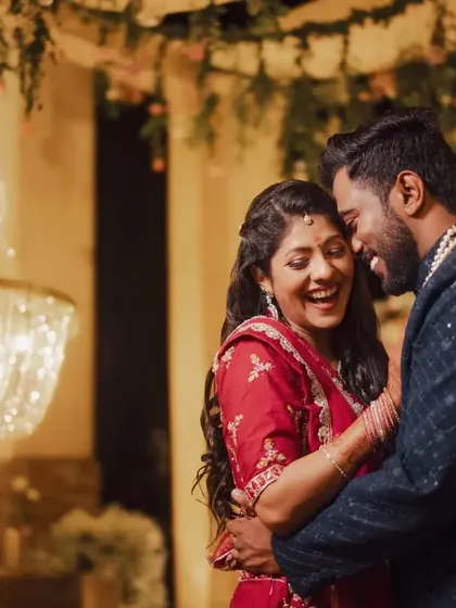 The pure, unadulterated joy of getting "Rokafied". This candid shot of Saurav and Khyati sharing a laugh is a perfect example of the real, happy moments I love to capture.