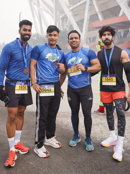 Another shot of our strong team after the Dilli 10K run. The energy and camaraderie were unforgettable.