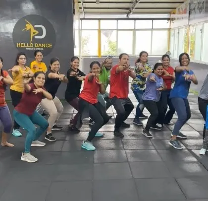 Striking a pose during our Sunday Funday Zumba class. The energy is always amazing.