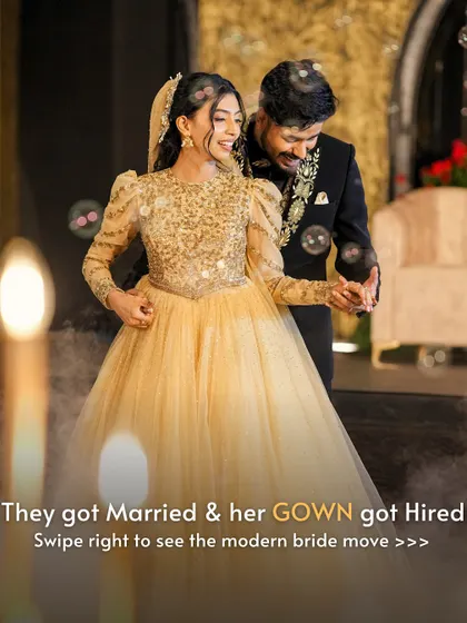 They Got Married & Her Gown Got Hired. This is the modern bride's move. After her own wedding, she turned her stunning champagne gown into an income-generating asset.
