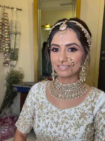 A final portrait, showing the bride's complete, flawless look.