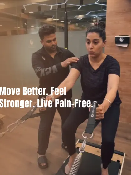 I believe in providing personalized attention, even in a group setting. Here, I'm helping a client adjust her form to ensure she gets the maximum benefit from the exercise and avoids injury. Your progress is my priority.