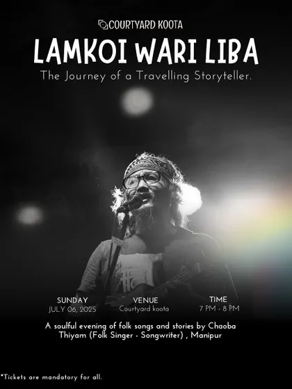 A monthly event announcement featuring the 'Lamkoi Wari Liba' concert. We curate a diverse calendar to ensure there's always something new and exciting for our community to experience.