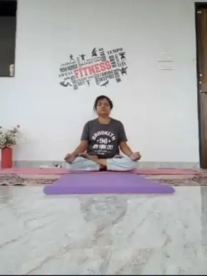 A student sits in a comfortable meditative posture during our online class. We always encourage finding a position that allows for a straight spine and a calm mind.