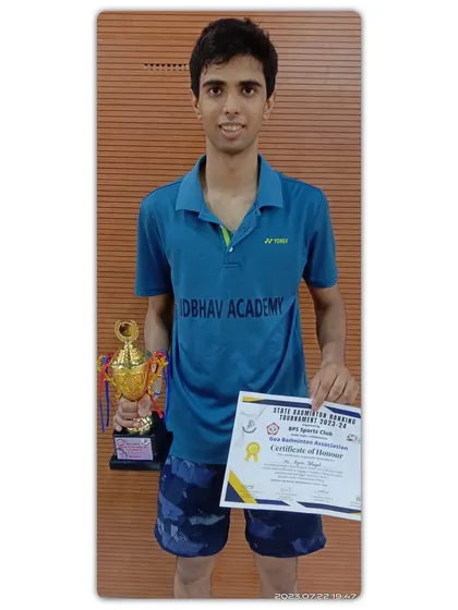 Arjun with a fantastic performance in Goa, winning Gold in U-19 Singles, Bronze in Men's Singles, and Silver in U-17 Doubles.