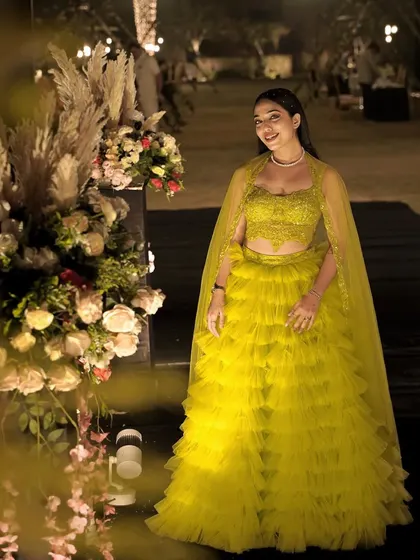 "Let the light within you create magic in the world." A picture from a sangeet night where I felt absolutely radiant in this neon green lehenga.