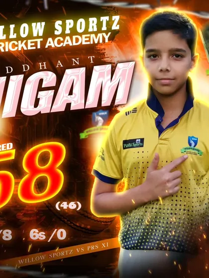 A solid half-century from Siddhant Nigam. Building an innings is a key skill we teach, and he demonstrates it perfectly here.