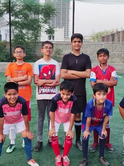 One team, one YDFA. A group of our players posing for a team photo, showcasing the unity and camaraderie we build at the academy.