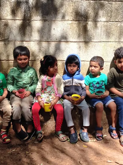 We celebrated Green Day by having the children sow seeds. This hands-on gardening activity teaches responsibility and gives them a tangible connection to nature.