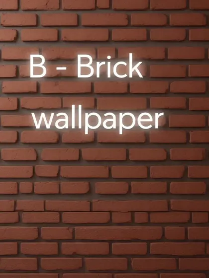 Part of our A-Z of wallpaper trends, this image represents 'B for Brick'. We offer a variety of realistic brick patterns that can add an industrial or rustic touch to your space.