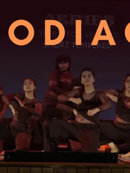 A powerful moment from our "Zodiac" performance during Prayaan 2022. This contemporary piece showcased the strength and synchronicity of our dancers.
