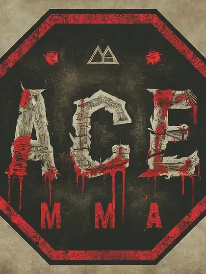 Our logo represents our identity. The octagon is our arena, and the blood, sweat, and grit are what forge us into fighters. This is Ace MMA.