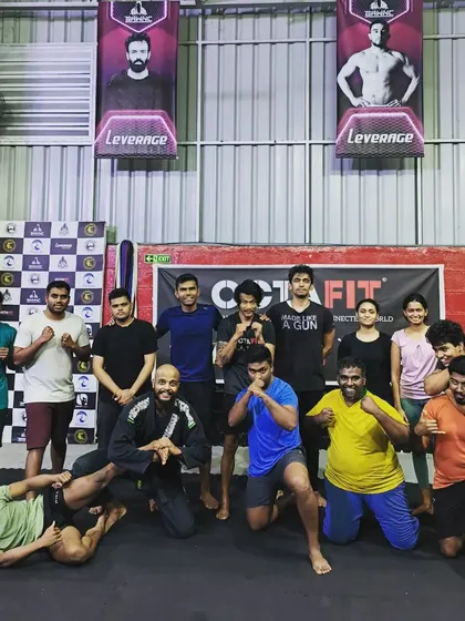 This is our Friday night Brazilian Jiu-Jitsu class. It's where you learn badass moves, develop grappler's strength, and engage in a physical chess match.