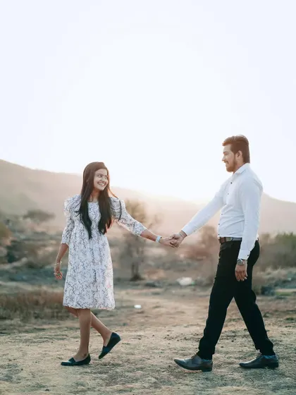 A simple and elegant shot of the couple holding hands and walking. The bright, airy feel makes it feel timeless.