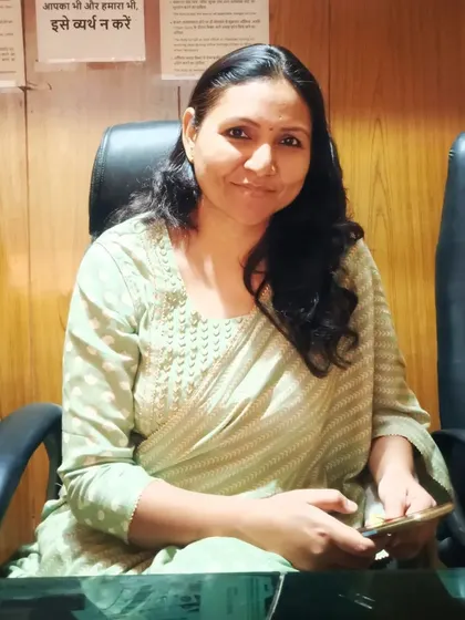 My colleague, Advocate Ritu Rawat, at the office during our Diwali pooja.