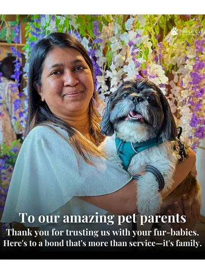 To our amazing pet parents, thank you for trusting us with your fur-babies. This photo captures the special bond we share with our clients, which is more than a service, it's family.