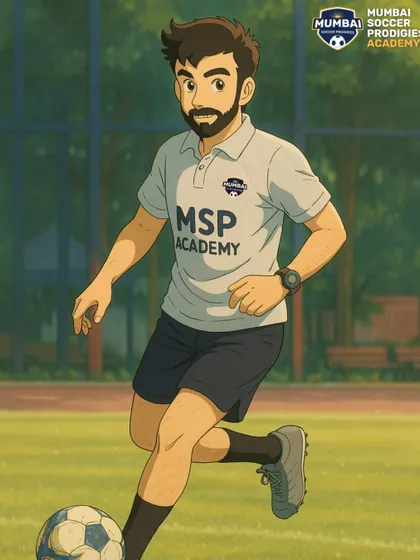 An anime-style illustration of one of our coaches, capturing the spirit of our academy with a creative touch.