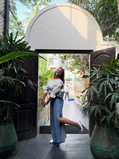 A playful pose from the same day. I believe dance should be joyful, and I always encourage my clients to let loose and have fun.