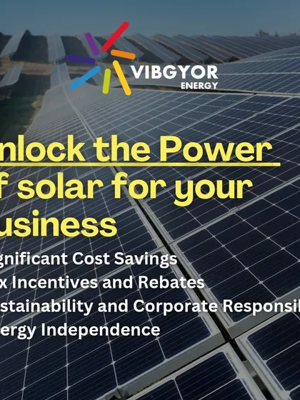 Unlock the power of solar for your business. The benefits are clear: significant cost savings, tax incentives, enhanced corporate responsibility, and independence from the volatile energy grid.
