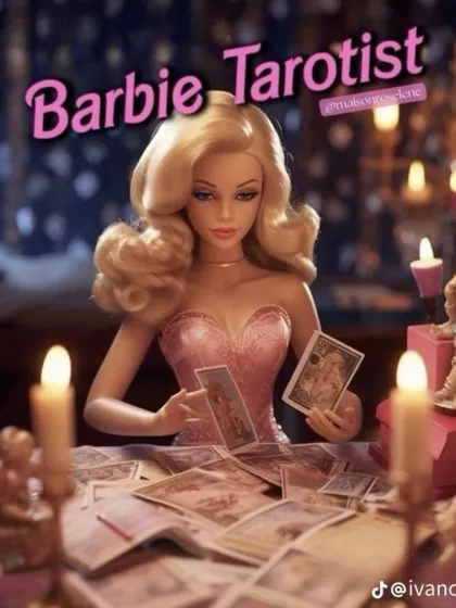 Even Barbie can be a tarot reader! This fun image reminds us that mysticism and self-discovery can be found everywhere. Like Barbie with her many roles, we too can explore the many archetypes within ourselves.