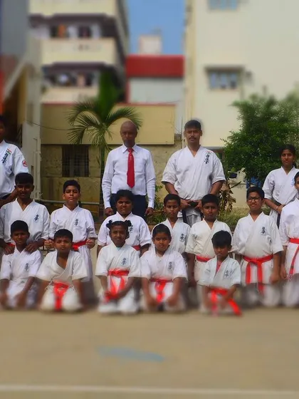 A proud moment for these students who have earned their new belts. Their hard work in the dojo has paid off.