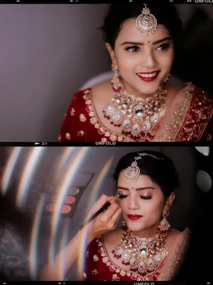 Duplicate of image 313, a collage of the bride getting ready.