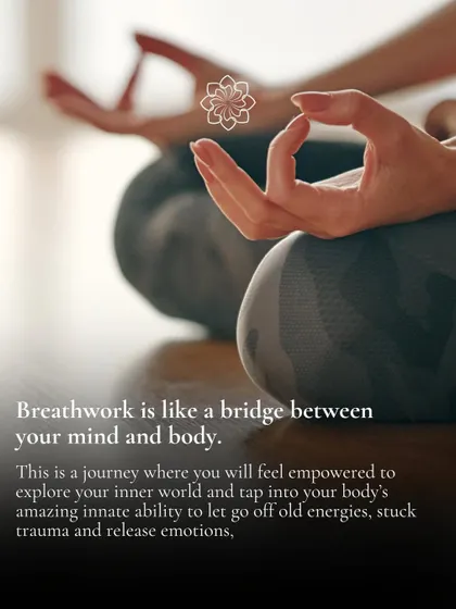 Breathwork is a bridge between your mind and body. It is a journey where you are empowered to explore your inner world and release old energies, stuck trauma, and limiting beliefs.